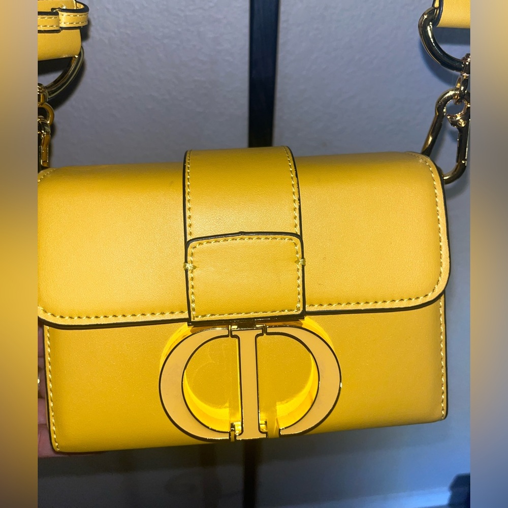 Dior Yellow Gold Crossbody Bag with Luxurious Finish